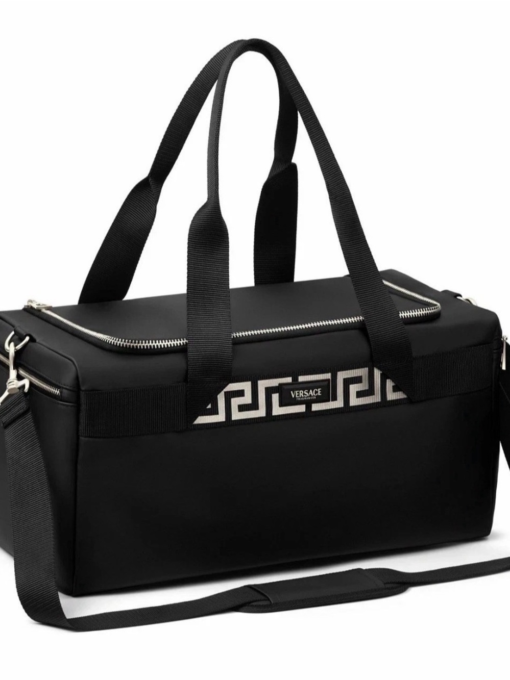 New Versace Limited Edition Black & Silver Duffle Bag Versace Fragrances Travel